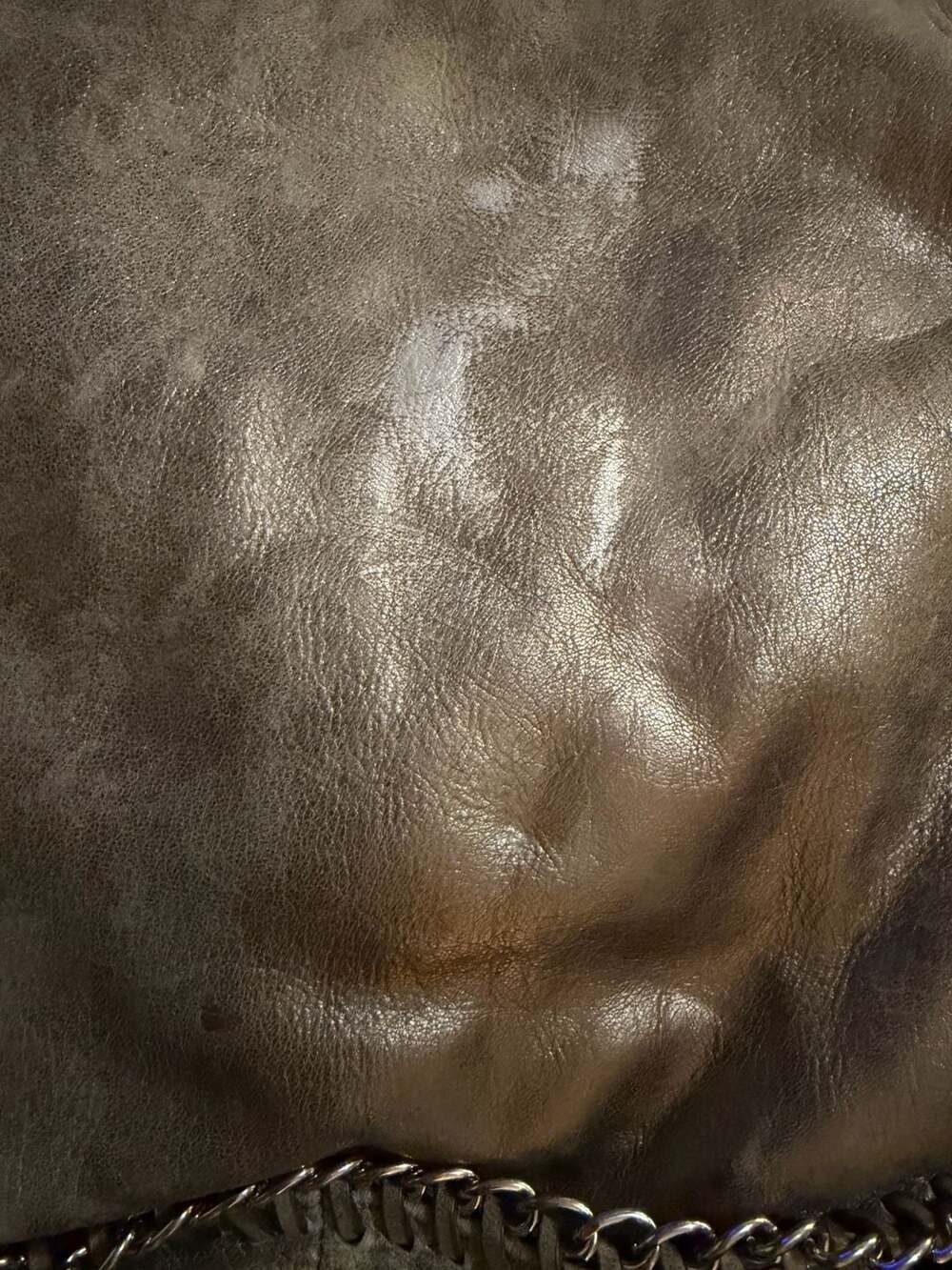 Michael Kors Large Braided Grommet Silver Metallic Leather Shoulder Bag - Picture 8 of 8